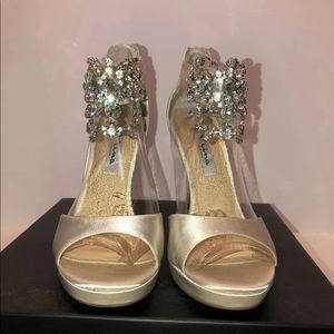 Nina rhinestone heels in size 8.5M. BNIB.